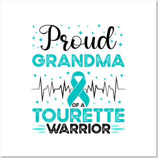 Proud Grandma Of A Tourette Warrior Tourette Syndrome Awareness Posters and Art